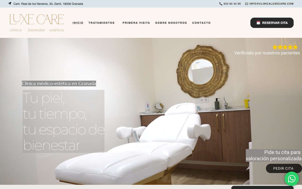 Web de Clínica Estética LuxeCare